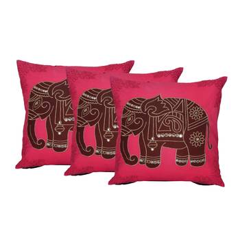 Reme Embroidered Multicolor Cotton Cushion Cover 1