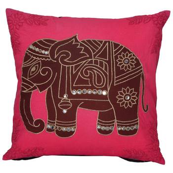 Reme Embroidered Multicolor Cotton Cushion Cover 2
