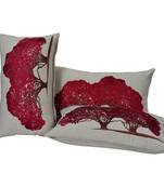 Reme Embroidered Cotton Rectangle Cushion Cover