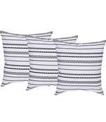 Reme Embroidered Cushion Cover Striped White And Black