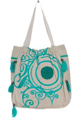 Reme Women Embroidered Tote  Shoulder Bag 1
