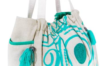 Reme Women Embroidered Tote  Shoulder Bag 2