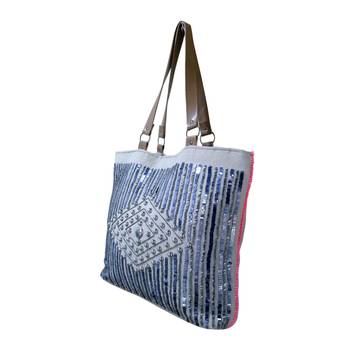 Reme Jute Embellished Handbag For Women 3