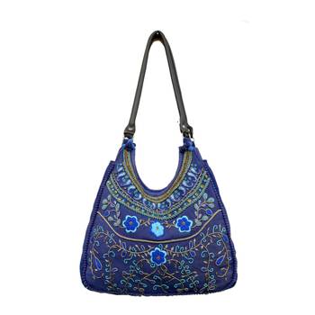 Reme Women Velvet Blue Party Handbag 1