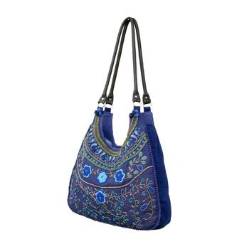 Reme Women Velvet Blue Party Handbag 3