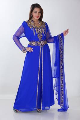 Dubai Kaftan Women Dress Long Gown Farasha Morocco Jalabiya Wear 2