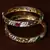 Ruby and Emerald Embellished American Diamond Designer Bangles BD298