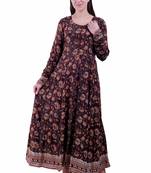 Multicolor Printed Rayon Ethnic Kurti