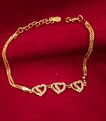 Fashion Collection Gold Plated Charm Bracelet For Women