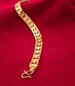 Heavy Mens Bracelet Gold-Plated Link Design Real Gold Looking For Boys