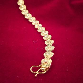 Heavy Mens Bracelet Gold-Plated Link Design Real Gold Looking For Boys 2