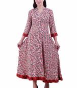 Multicolor Printed Rayon Ethnic Kurti
