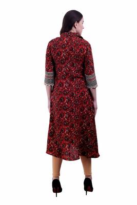 Multicolor Printed Rayon Ethnic Kurti 2