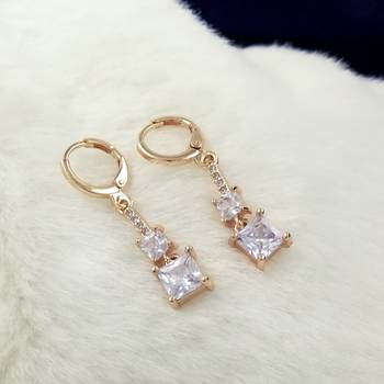 Alloy Stylish Stud Earrings For Women(Gold) 3