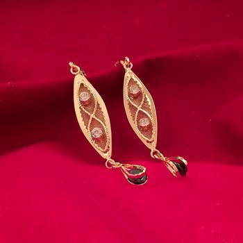 Alloy Stylish Stud Earrings For Women(Gold) 1