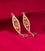 Alloy Stylish Stud Earrings For Women(Gold)