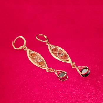 Alloy Stylish Stud Earrings For Women(Gold) 2