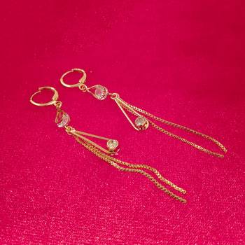Alloy Stylish Stud Earrings For Women(Gold) 1