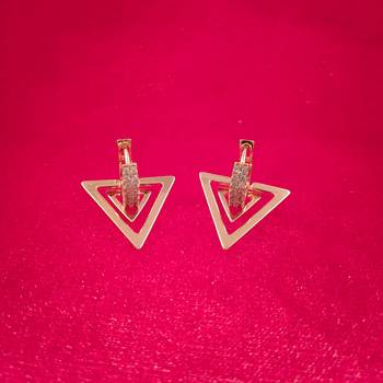 Alloy Stylish Stud Earrings For Women(Gold) 1