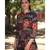 BLACK printed Rayon stitched party wear kurtis