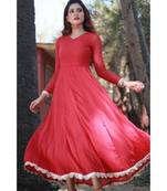 RED printed Georgette stitched georgette kurtis