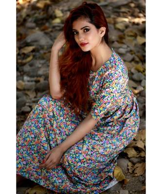 multicolor printed Rayon stitched kurta sets 2
