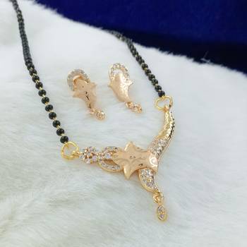 Trendy Alloy New Fashion Mangalsutra With Matching Earring For Women 1