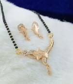 Trendy Alloy New Fashion Mangalsutra With Matching Earring For Women