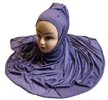 Justkartit Women'S Hosiery Cotton Stretchable Beads Work And Tassel Work Hijab Scarf Dupatta 1