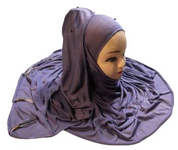 Justkartit Women'S Hosiery Cotton Stretchable Beads Work And Tassel Work Hijab Scarf Dupatta 2