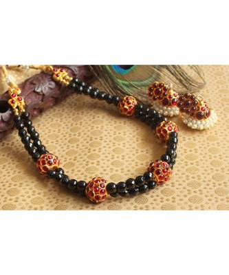 Beautiful Kemp Black Agates Designer Necklace Set 1