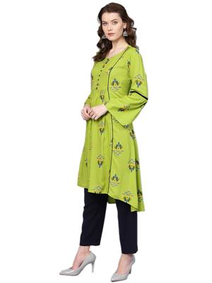 Green printed liva kurtas-and-kurtis 4