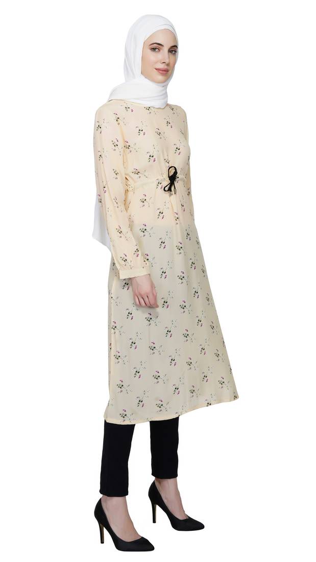 Yellow Floral Dress by Ruqsar