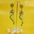 Handpainted Emerald Kundan Jhumka Earrings
