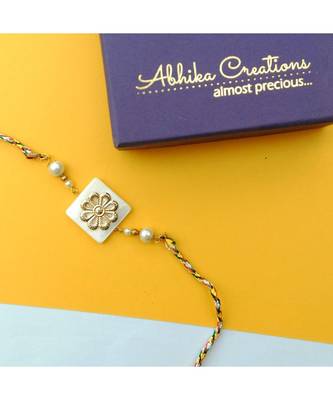 Metallic MOP Rakhi 1