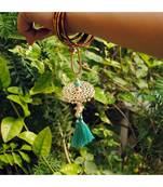 Golden Disc with Turquoise Tassel Lumba