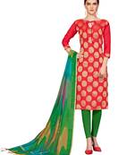 Red Banarasi Banarasi Salwar