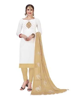 White Embroidered Pure Silk Blend Salwar 1
