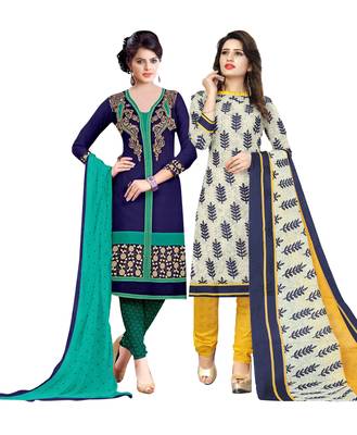 Blue Printed Cotton Salwar 1