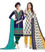 Blue Printed Cotton Salwar