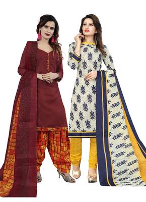 Brown Printed Cotton Salwar 1