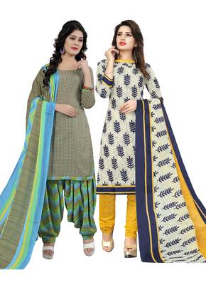 Teal-Green Printed Cotton Salwar 1