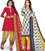 Red Printed Cotton Salwar