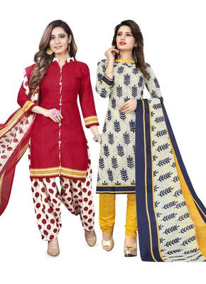 Red Printed Cotton Salwar 1