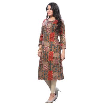 Multicolor printed rayon kurtas-and-kurtis 3