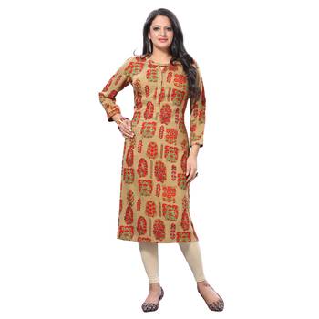 Multicolor printed rayon kurtas-and-kurtis 1