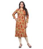 Multicolor printed rayon kurtas-and-kurtis