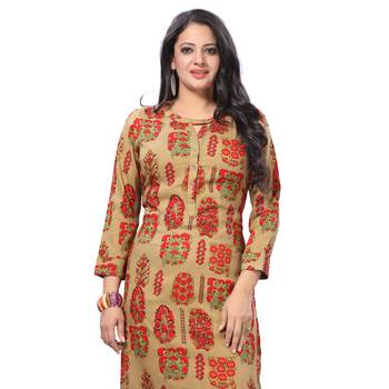 Multicolor printed rayon kurtas-and-kurtis 4