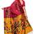 Pink printed art silk saree with blouse