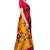 Pink printed art silk saree with blouse